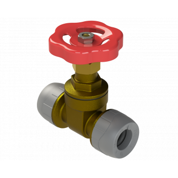 POLYPLUMB GATE VALVE BRASS; 15MM
