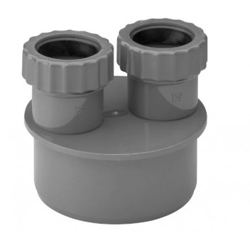 E.TUPLING 40MM SINGLE WASTE ADAPTOR - GREY