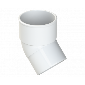 POLYPIPE S2000 50MM MUPVC 45DEG SPIGOT BEND - WHITE