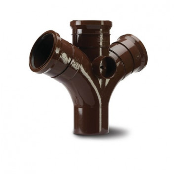 POLYPIPE RING-SEAL DOUBLE BRANCH; 4\"/110MM 112.5D BR