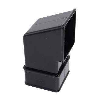 E.TUPLING 65MM SQUARE DOWNPIPE SHOE - BLACK