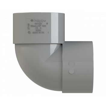 S/WELD KNUCKLE BEND 90DEG; 50MM GREY