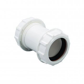 FLO UNI STRAIGHT CONNECTOR; 40MM WHT