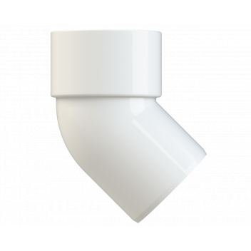 S/WELD SPIGOT BEND 45DEG; 32MM WHITE