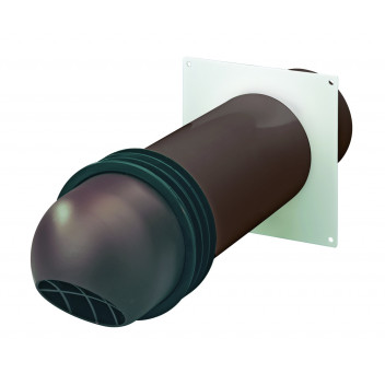 DOMUS 100MM ROUND COWL HIGH RISE KIT BROWN