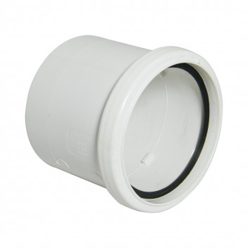FLOPLAST RING-SEAL S/S PIPE COUPLER;4\"/110MM SOIL WHITE