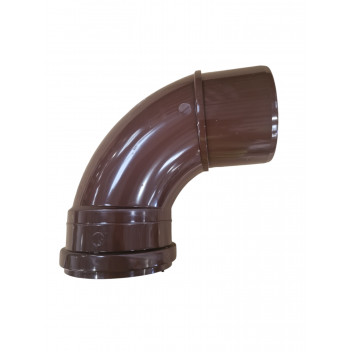E.TUPLING 4\" SOIL SINGLE-SOCKET 90DEG BEND - BROWN