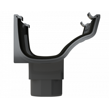 OGEE EXTRA RUNNING OUTLET; BLACK