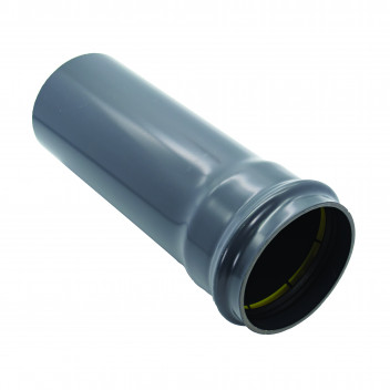 FLOPLAST RING-SEAL S/S SOIL PIPE;4\"/110MM 3M;ANTHRACITE GREY
