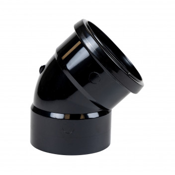 FLOPLAST RING-SEAL TOP OFFSET BEND 135D;4\"/110MM BLACK