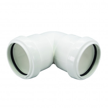 FLO PUSHFIT KNUCKLE BEND 90 DEG;40MM WHT