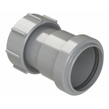PUSHFIT THREADED COUPLING; 40MM GREY