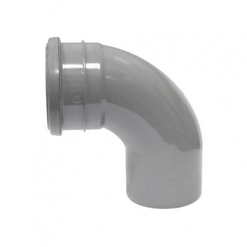 E.TUPLING 4\" SOIL SINGLE-SOCKET 90DEG BEND - GREY