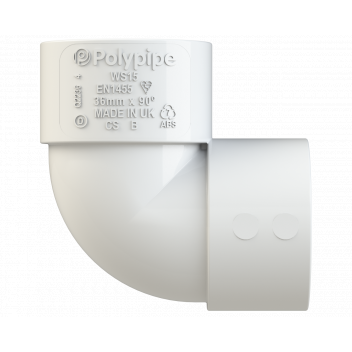 S/WELD KNUCKLE BEND 90DEG; 32MM WHITE