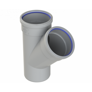 POLYPIPE RING-SEAL SINGLE BRANCH;4\"/110MM 135D EQ GY