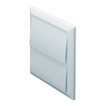 DOMUS 100MM RIGID DUCT OUTLET WITH GRAVITY FLAPS - WHITE