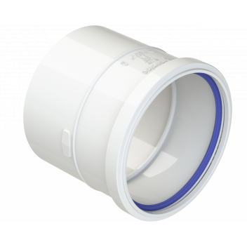 POLYPIPE RING-SEAL SINGLE SOCKET; 4\"/110MM WHITE