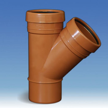 E.TUPLING 110MM UG DOUBLE SOCKET 45 DEG OBTUSE OFFSET BRANCH