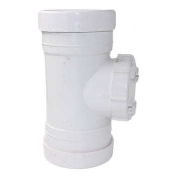 E.TUPLING 4\" SOIL DOUBLE-SOCKET ACCESS PIPE - WHITE
