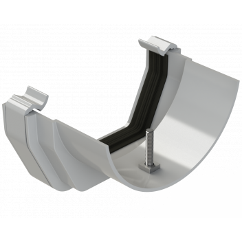 RW FITTS PLASTIC-METAL GUTT ADAPTOR;GREY