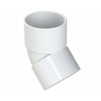 S/WELD OBTUSE BEND 45DEG; 32MM WHITE