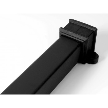 65MM SQUARE CAST IRON EFFECT SOCKETED DOWNPIPE WITH LUGS X 2.5M