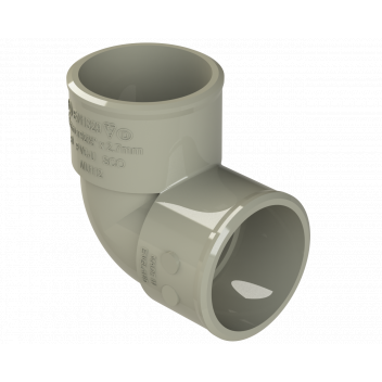 POLYPIPE S2000 32MM MUPVC 90DEG KNUCKLE - SOLV GREY