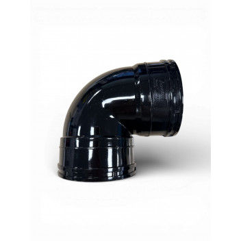 E.TUPLING SOLVENT SOIL TIGHT 90DEG DOUBLE-SOCKET BEND - BLACK