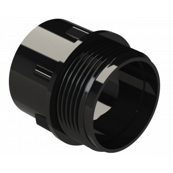 POLYPIPE S2000 MUPVC 32MM SCKT X MI CONNECTOR - BLACK