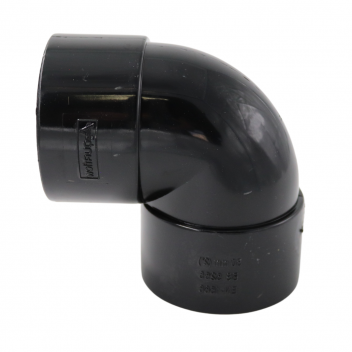 E.TUPLING SOLVENT WASTE 90DEG BEND - 50MM - BLACK