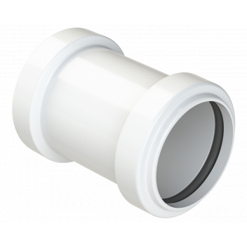PUSHFIT STRAIGHT COUPLING; 40MM WHITE