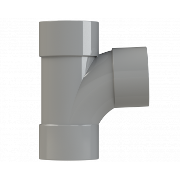 S/WELD SWEPT TEE 92.5DEG; 40MM GREY