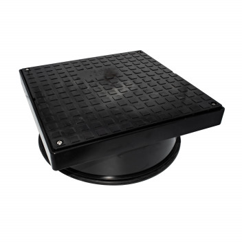 FLOPLAST 315MM LEVEL INVERT SQUARE COVER & FRAME