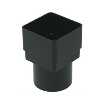 E.TUPLING DOWNPIPE SQUARE-ROUND ADAPTOR - BLACK
