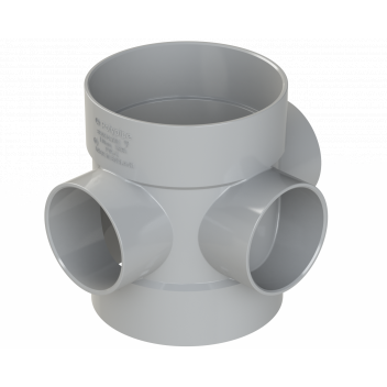 POLYPIPE RING-SEAL SHORT BOSS PIPE; 4\"/110MM GREY