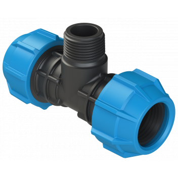 POLYFAST BSP MALE BRANCH TEE;25MM X 3/4\"