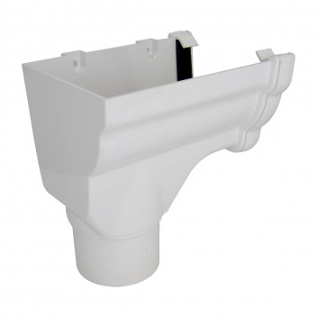 FLO NIAGARA STOPEND O/LET;LH 80MM ROUND WHITE