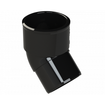 POLYPIPE S2000 32MM MUPVC 45DEG SPIGOT BEND - BLACK