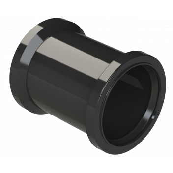 POLYPIPE RING-SEAL DOUBLE SOCKET; 3\"/82MM BLACK