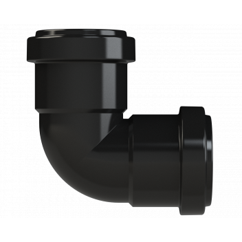 PUSHFIT KNUCKLE BEND 90DEG; 40MM BLACK