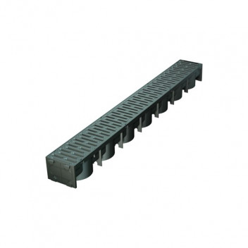 1M CHANNEL DRAIN WITH PLASTIC GRATE