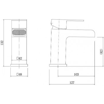 BALLAGLASS BASIN MIXER  - WASTE NOT INCLUDED