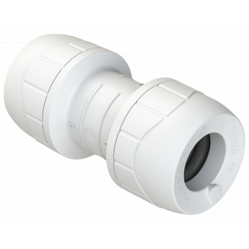 POLYPLUMB ENHANCED - 15MM COUPLER - WHITE