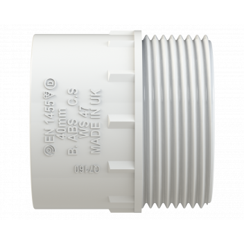 S/WELD ADAPTOR; 40MM WHITE