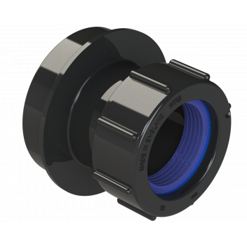 POLYPIPE RING-SEAL STRAIGHT ADAPTOR; 32MM BLACK