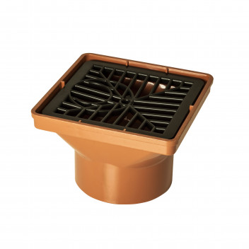 FLO UNDERGRD SQ HOPPER INCL GRID; 110MM