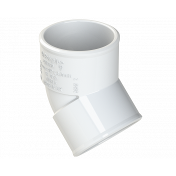 POLYPIPE S2000 40MM MUPVC 45 DEG OBT BEND - WHITE
