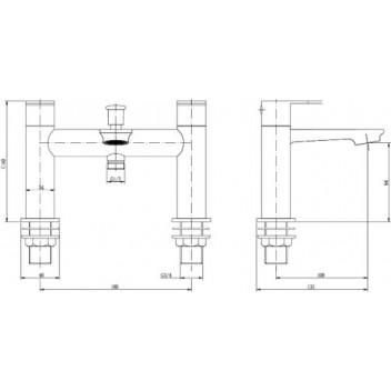 HOLLINGWORTH BATH SHOWER MIXER  - WASTE NOT INCLUDED