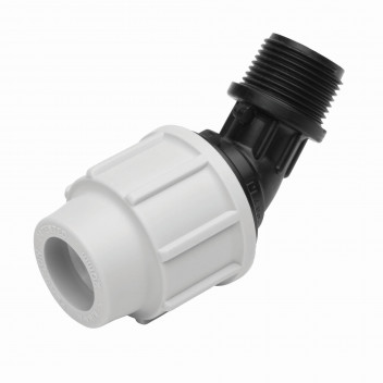 PLASSON 45 DEG ELBOW MALE 20MM X 3/4\"