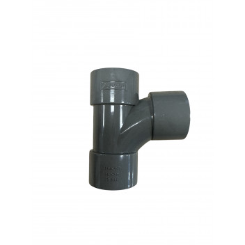 E.TUPLING SOLVENT WASTE TEE - 40MM - SOLVENT GREY